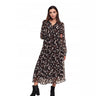 Fashion Floral Print Cardigan Dress – Loose Long Sleeve Shirt Midi, Open-Front Layering Piece